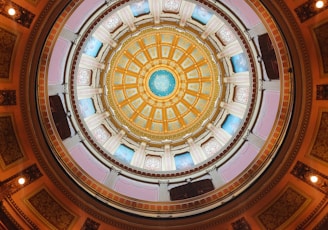 multicolored round dome ceiling