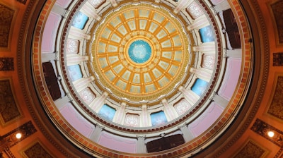 multicolored round dome ceiling