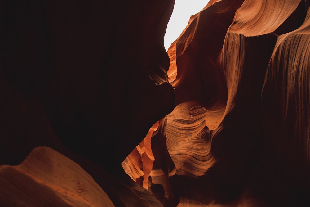 orange and brown rock cavern interior