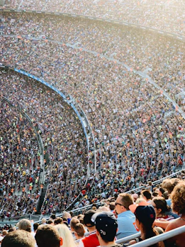 people sitting inside stadium seats