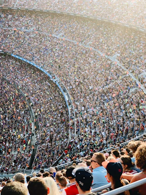 people sitting inside stadium seats
