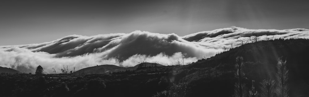 silhouette of mountain range