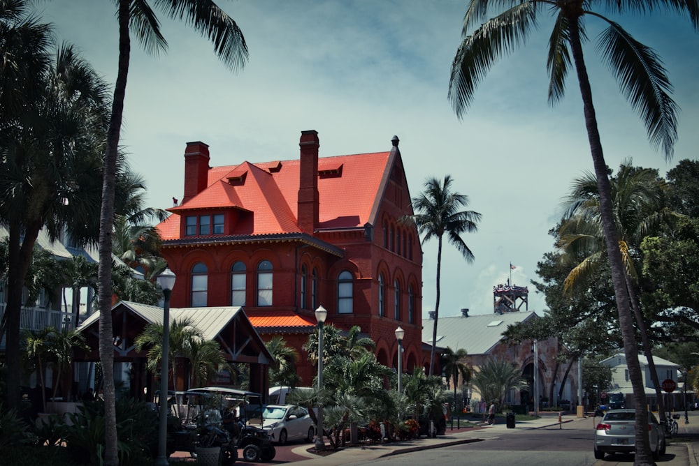 red concrete house