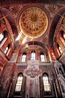 brown interior dome building