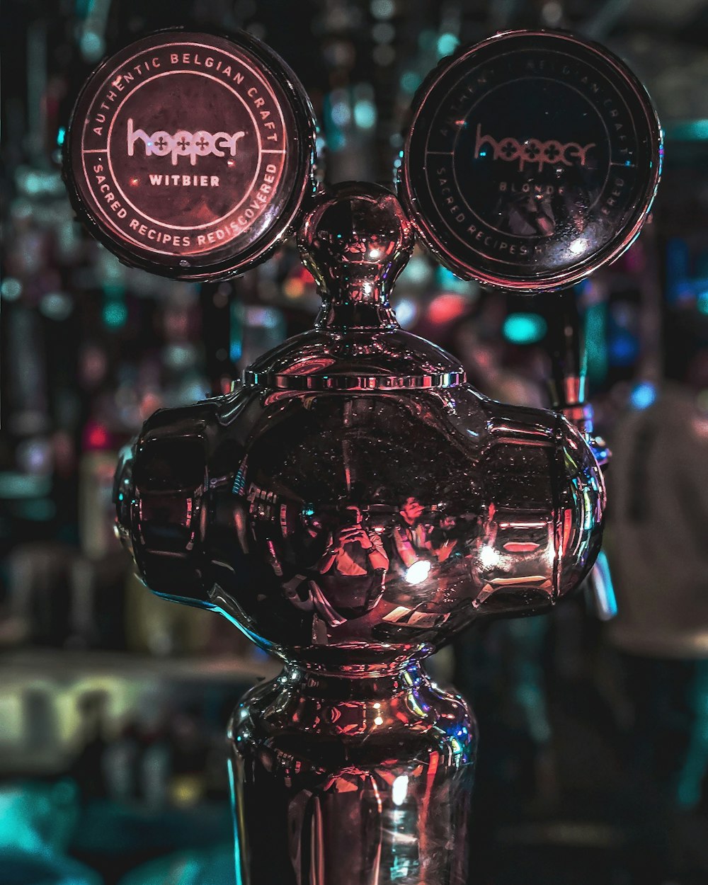 a close up of a metal object on a table