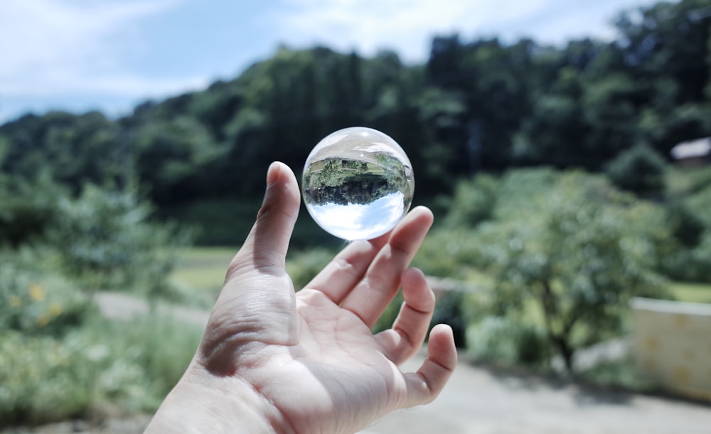 boule ronde transparente