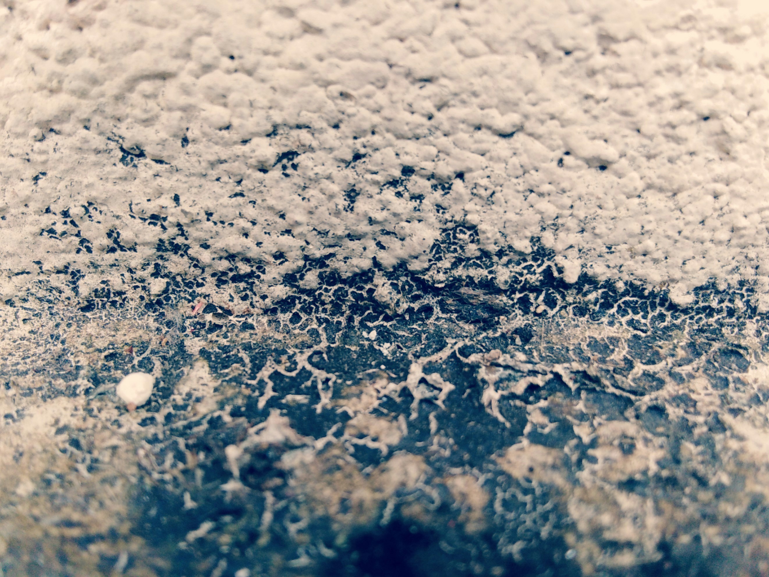 a close up of snow on the ground