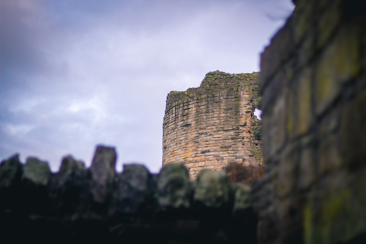 Flint Castle ruins on the Dee Estuary in Flintshire, North Wales
