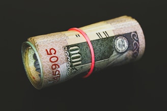 rolled banknotes