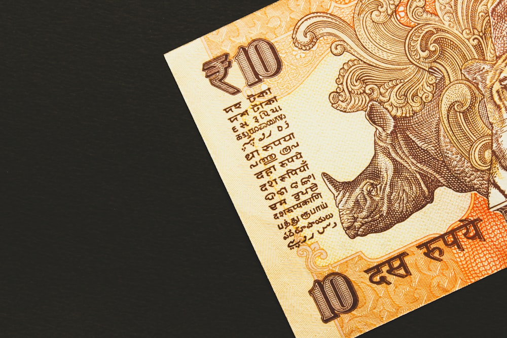 Nota de 10 rúpias indianas