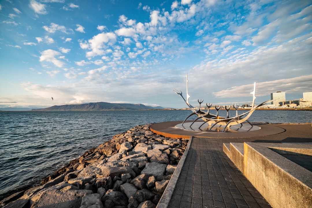 dike near ocean, Sun Voyager Reykjavík Iceland