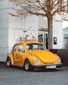 yellow Volkswagen coupe