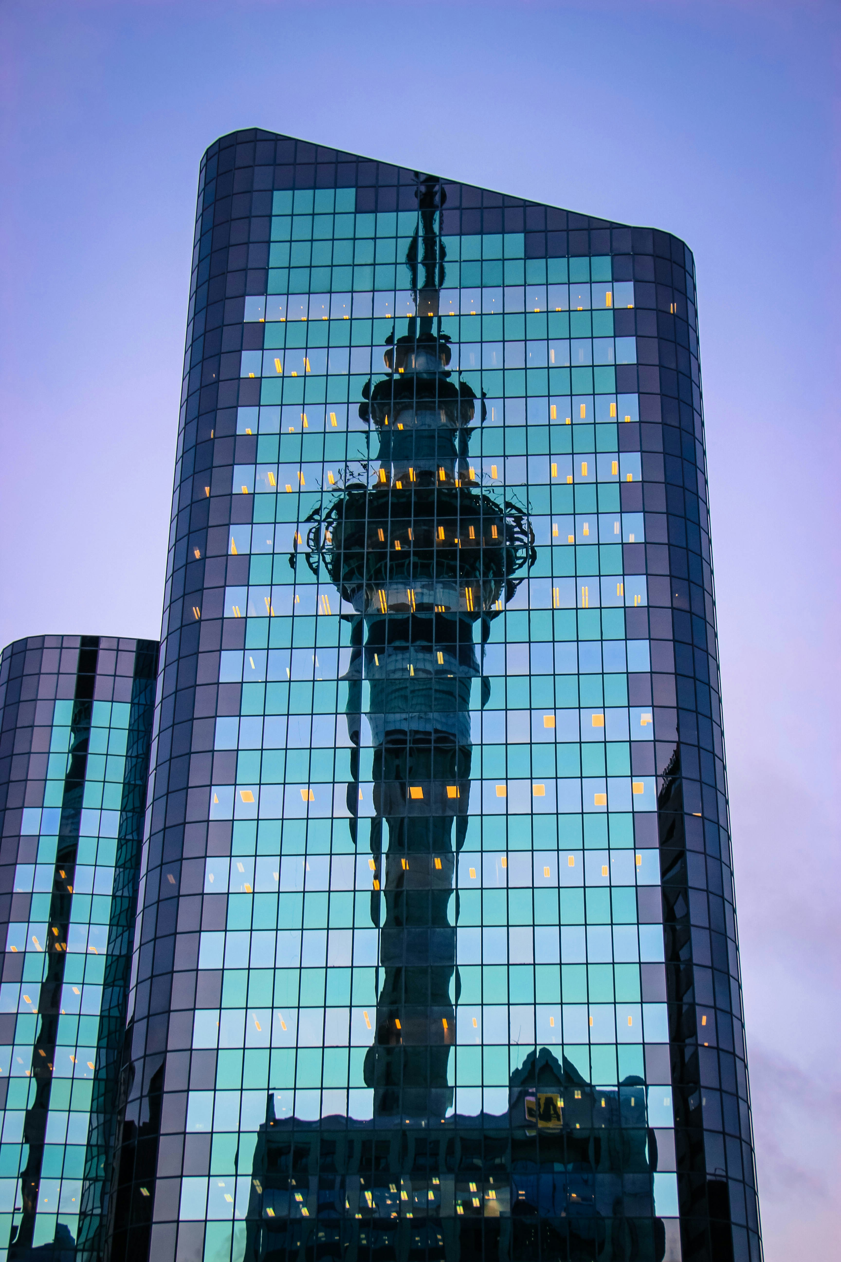 clear glass building