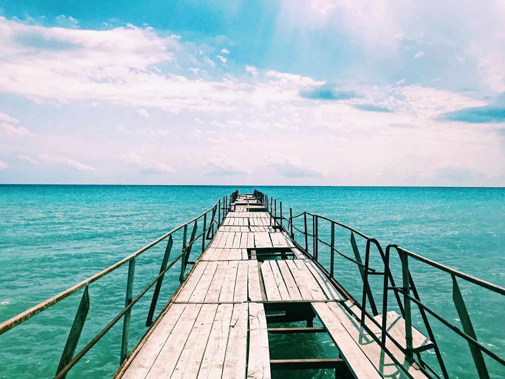 wooden dock during daytime