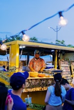 man inside food stall
