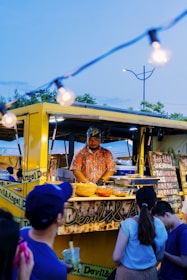 man inside food stall