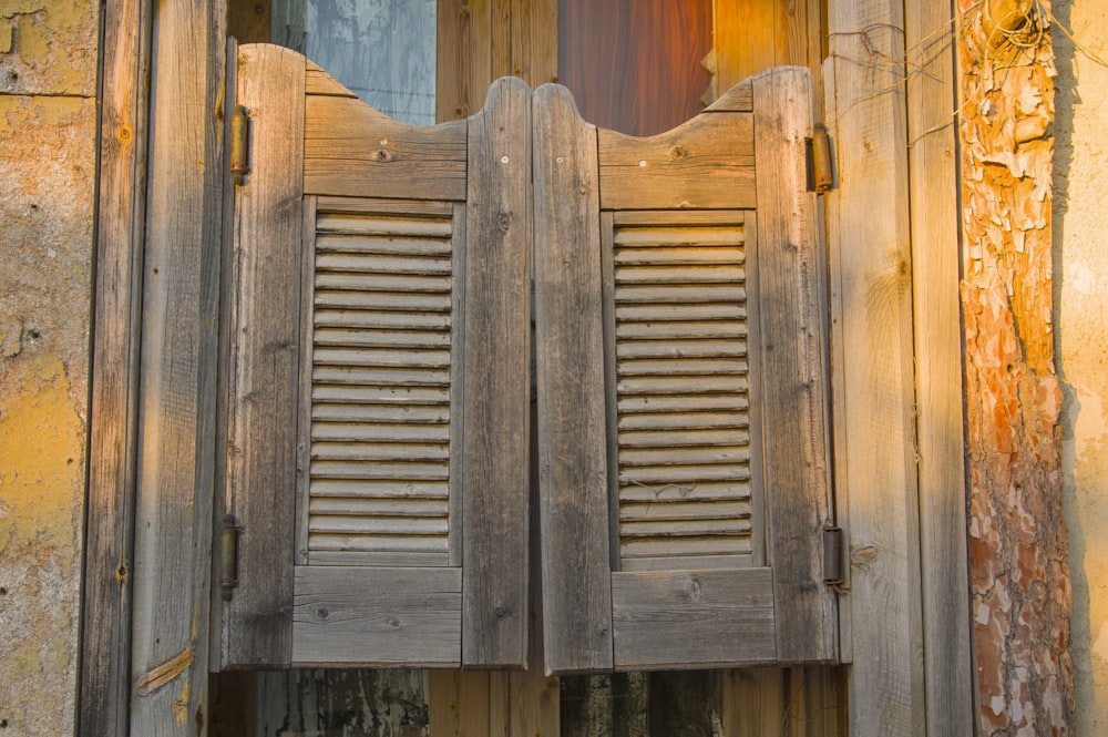 brown wooden door