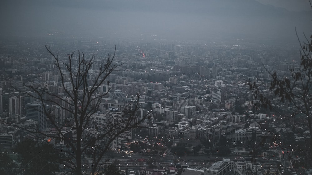 aerial view of city