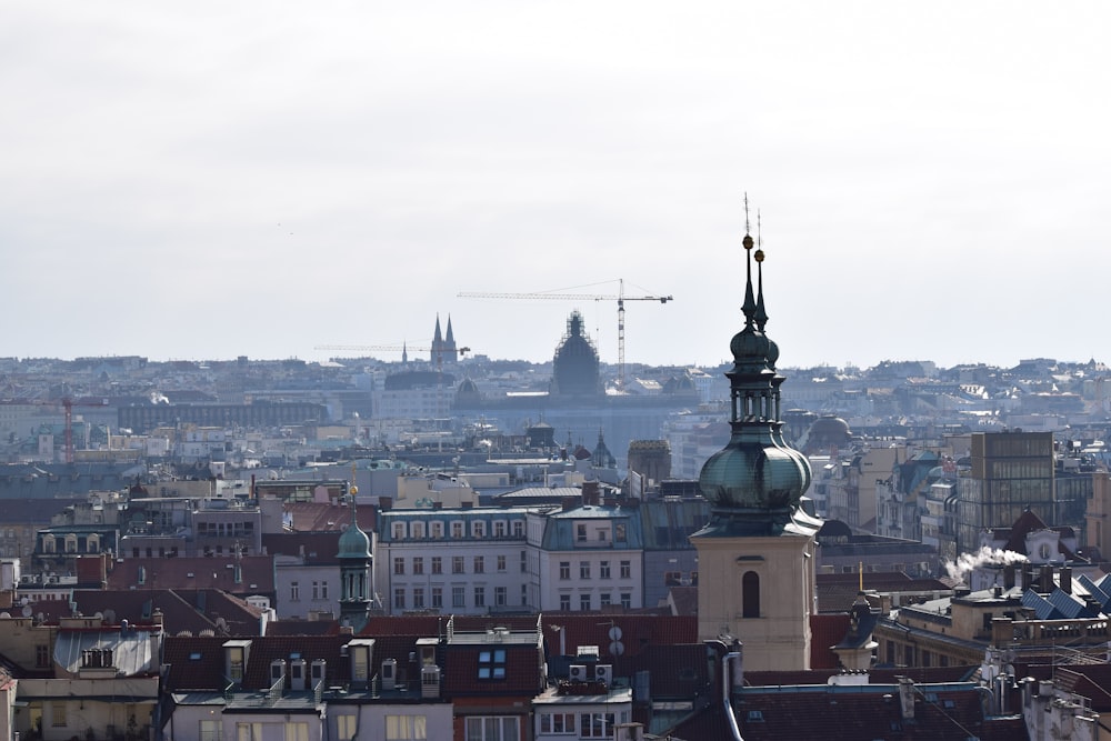 top view of city