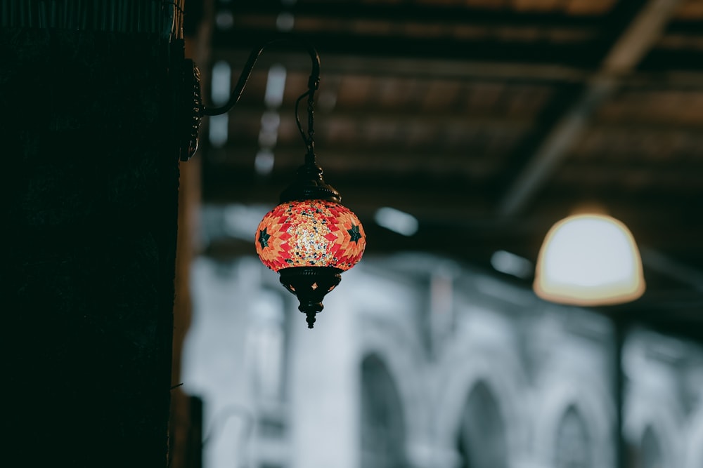 red pendant lamp