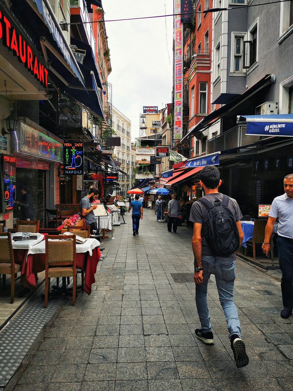 people walking on streets