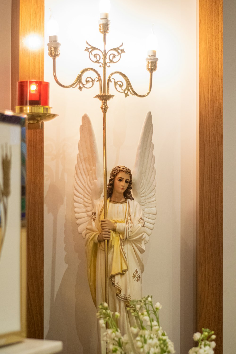 female angel themed bulb holder