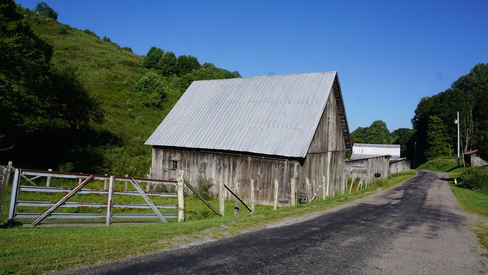 gray wooden barn