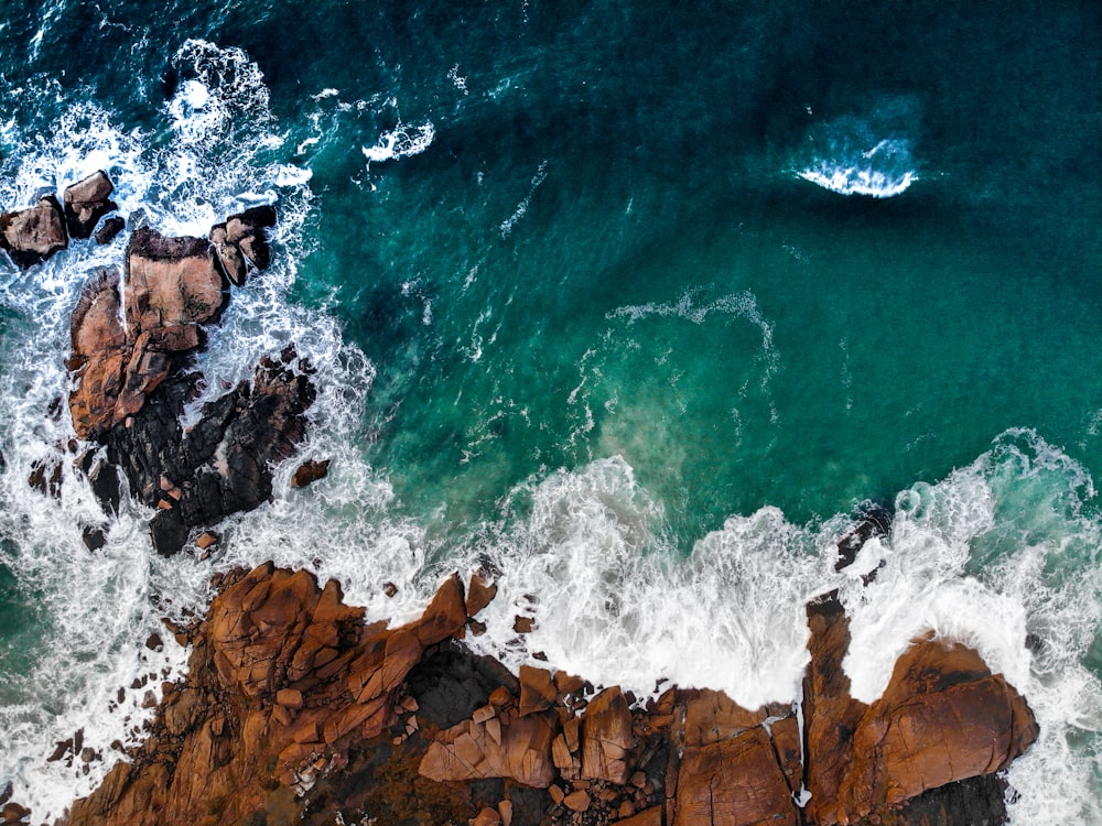 Fotografía aérea del mar durante el día