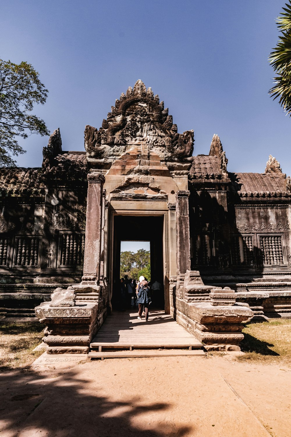 people standing near temple