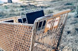 grey stainless steel cart in close-up photography