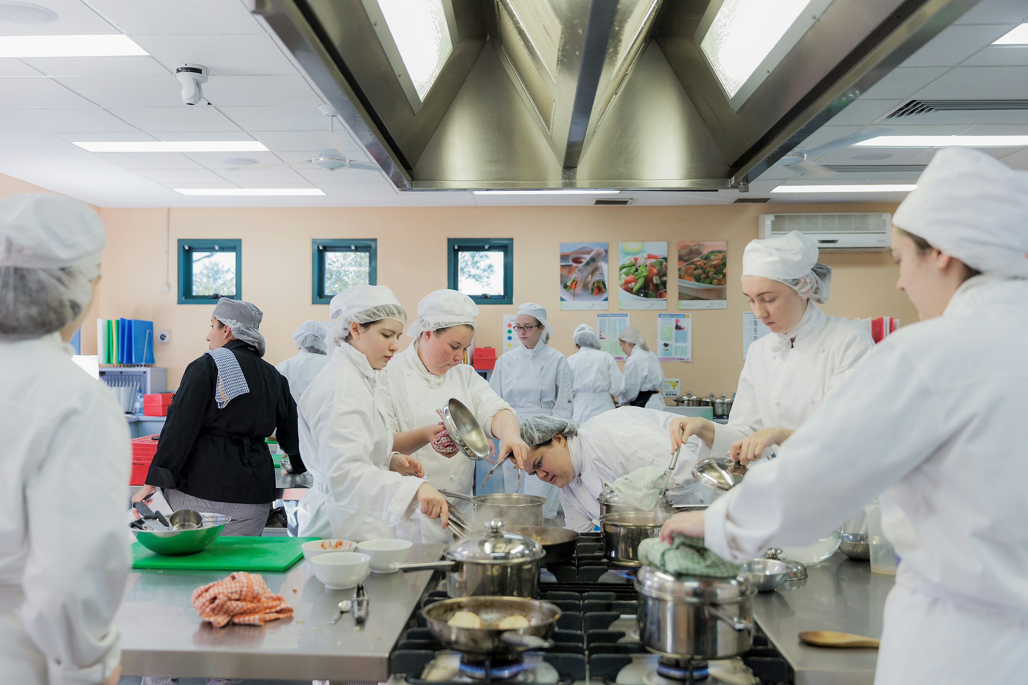 people inside kitchen