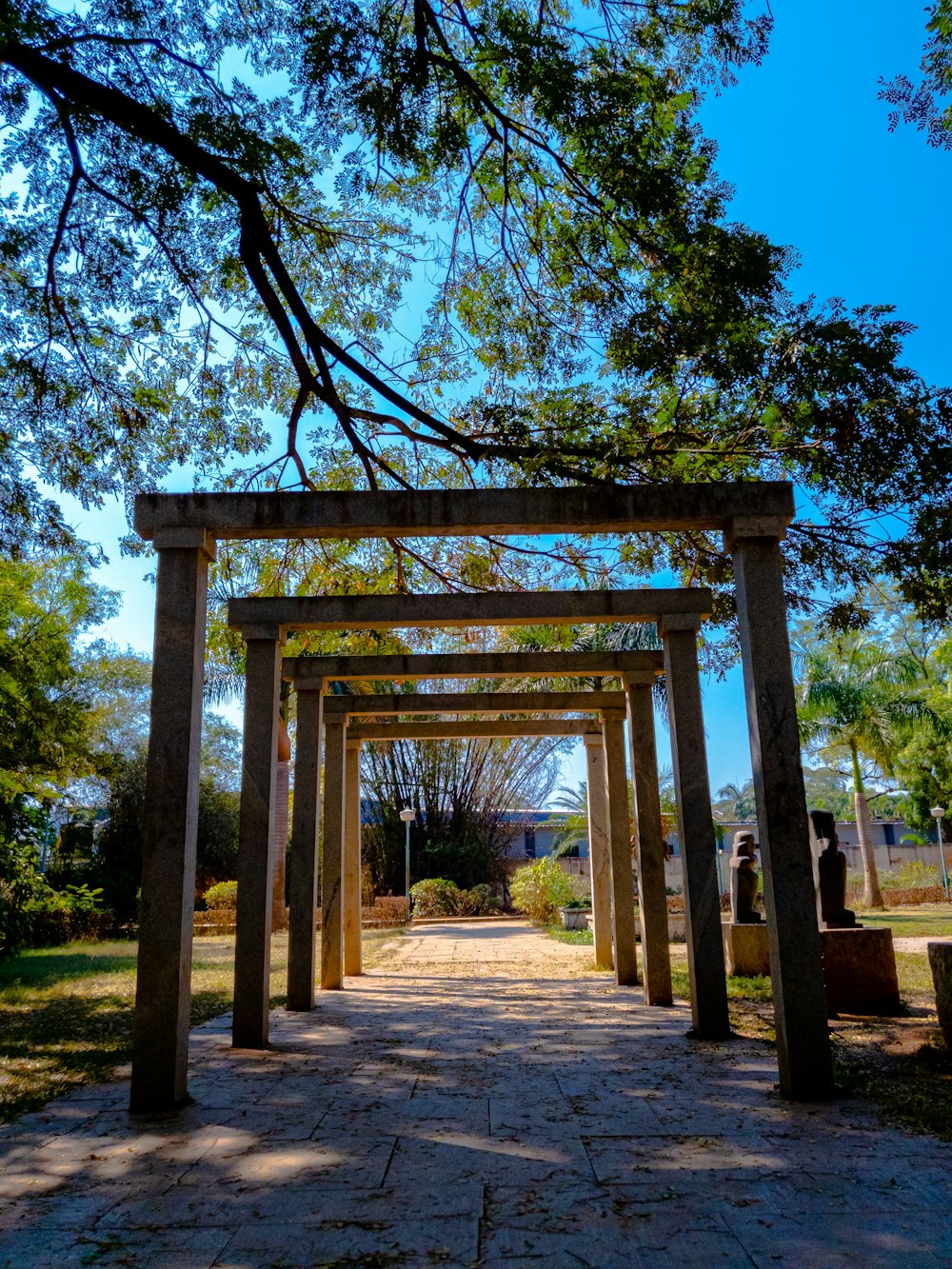 beige concrete arch