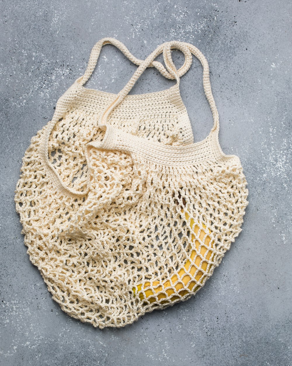 beige knitted basket