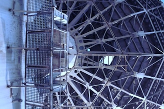 grey metal framed dome ceiling