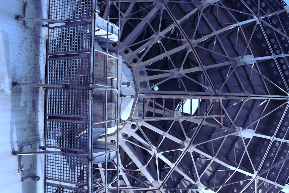 grey metal framed dome ceiling