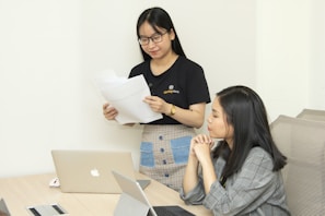 women using laptops