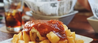 fried food with sauce