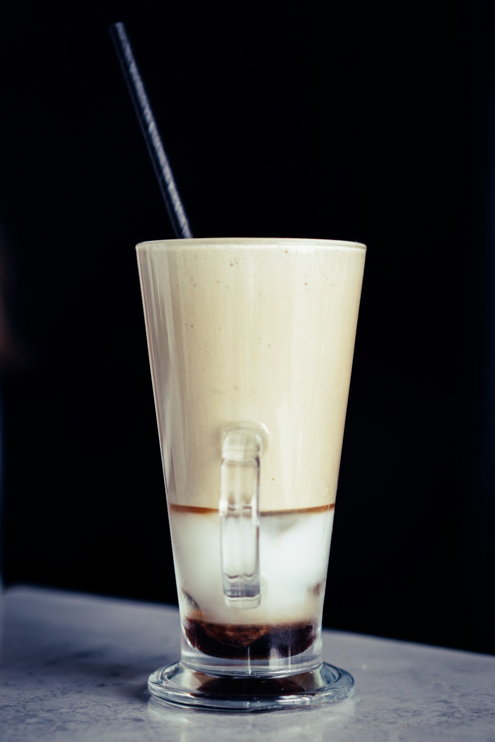 drink recipe in glass with straw