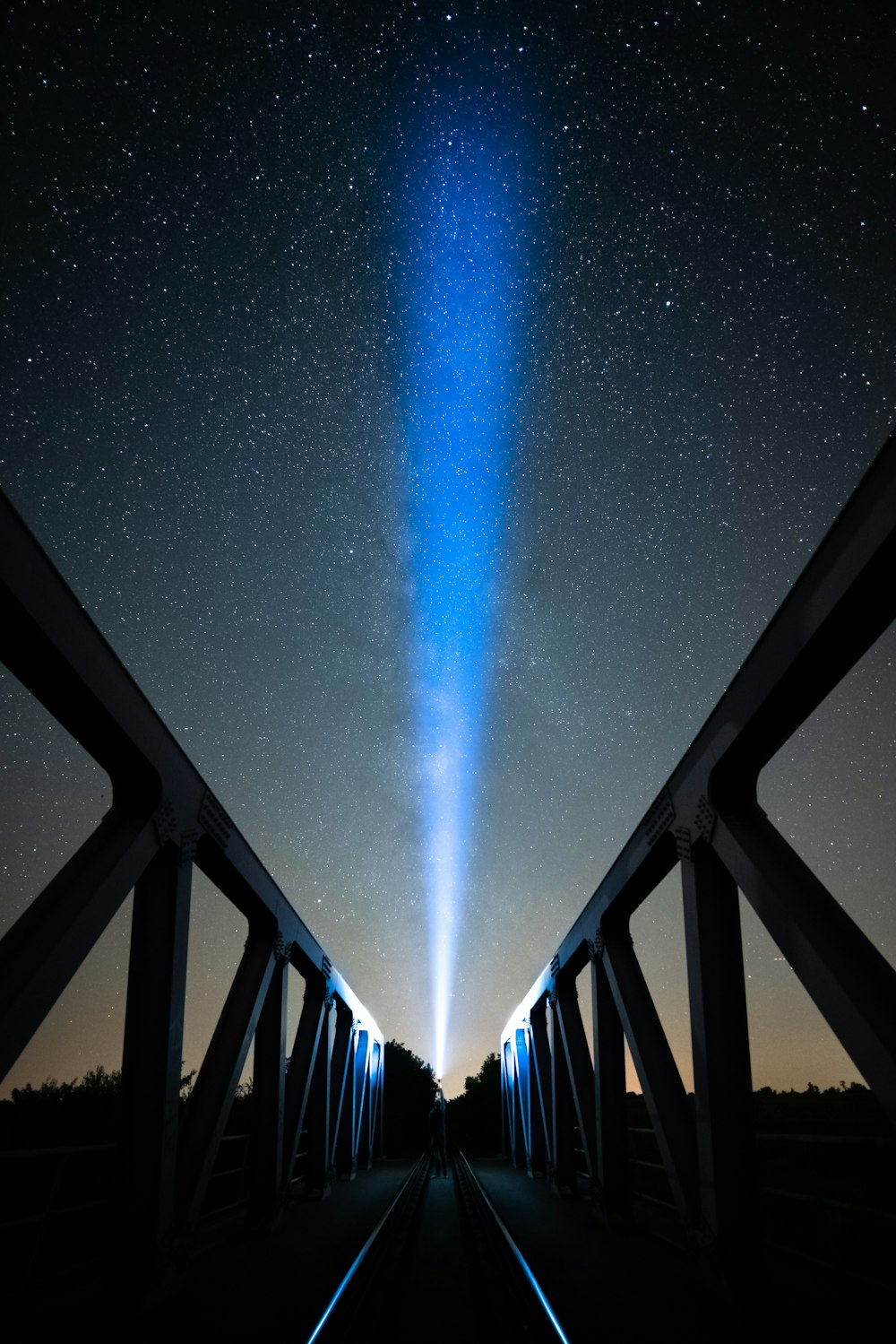 lighted bridge