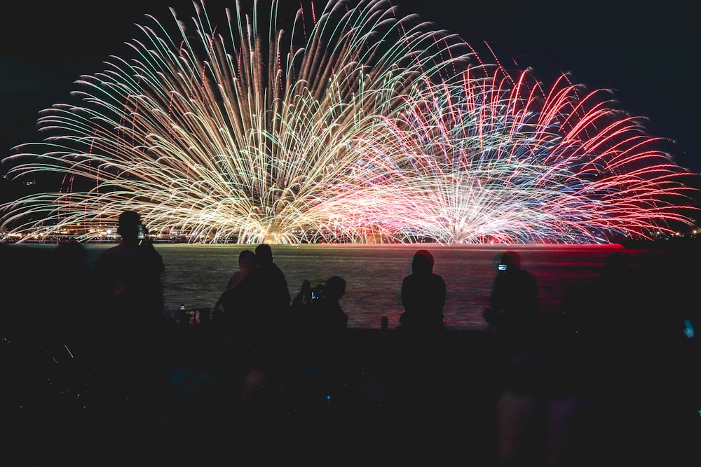 people watching fireworks