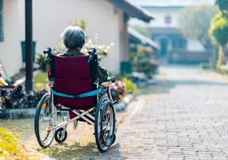 woman sitting on wheelchair