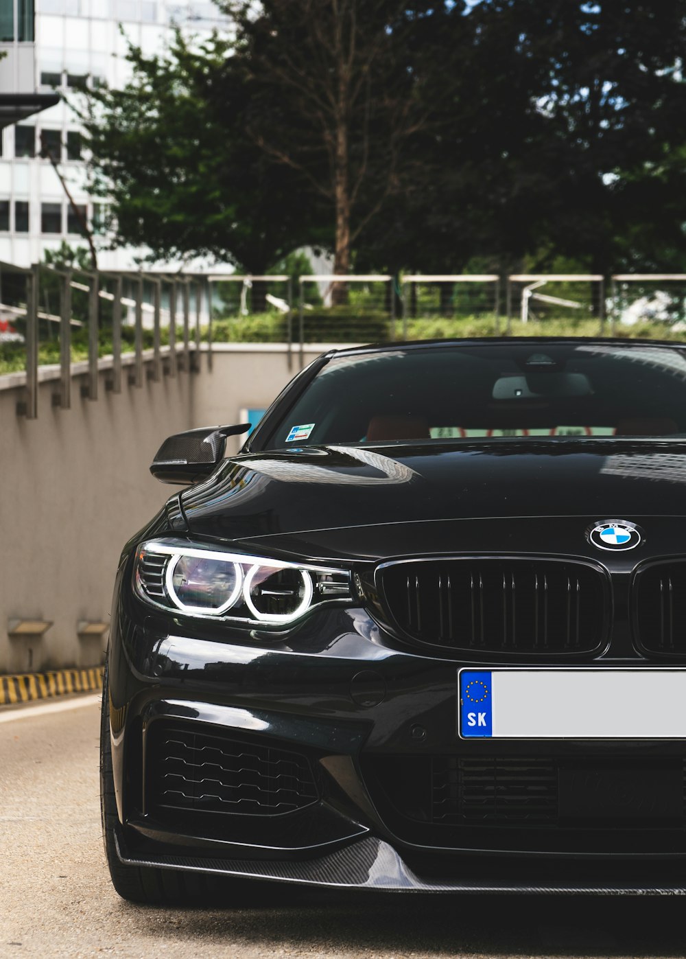 black BMW vehicle