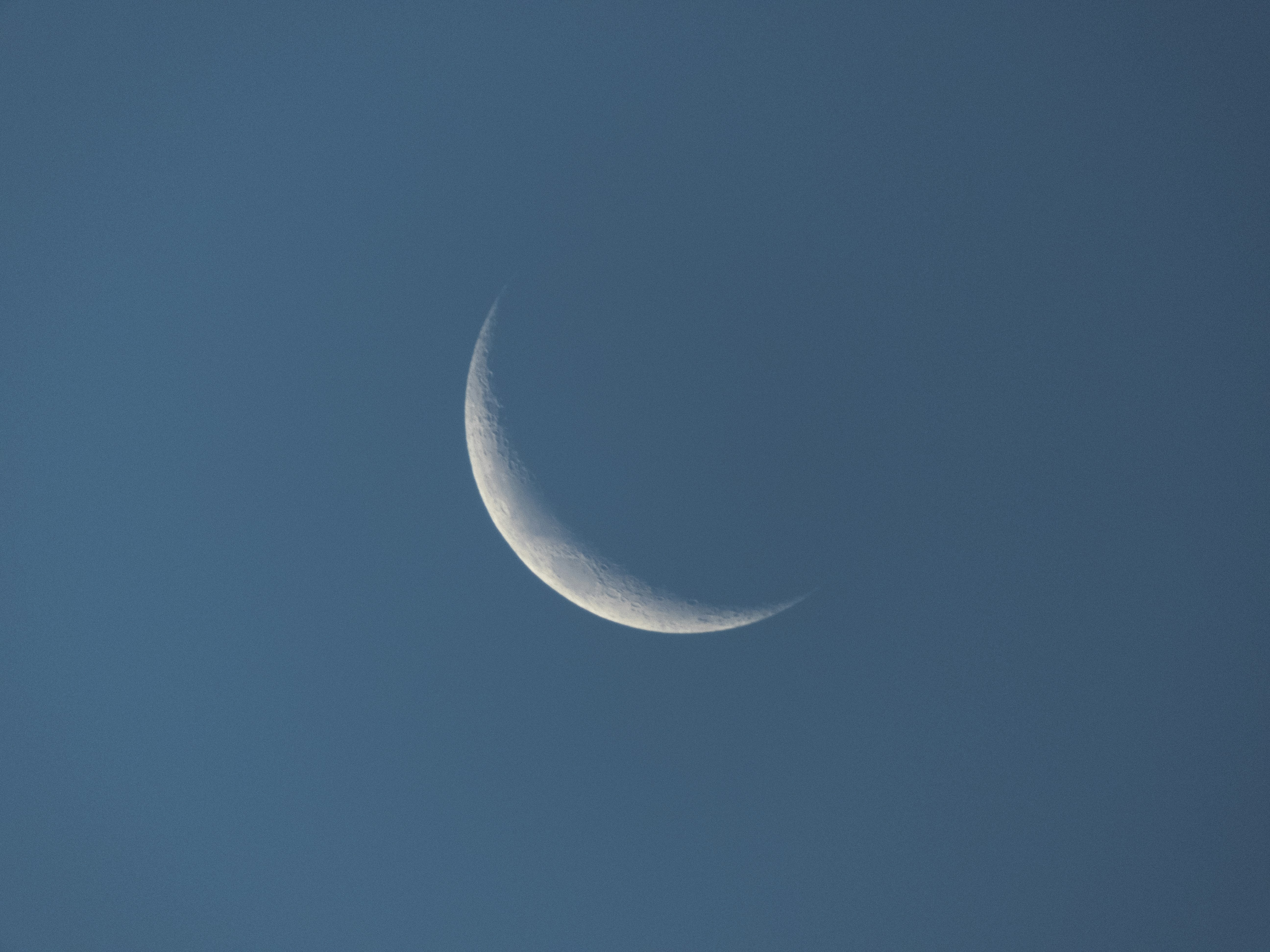 white crescent moon