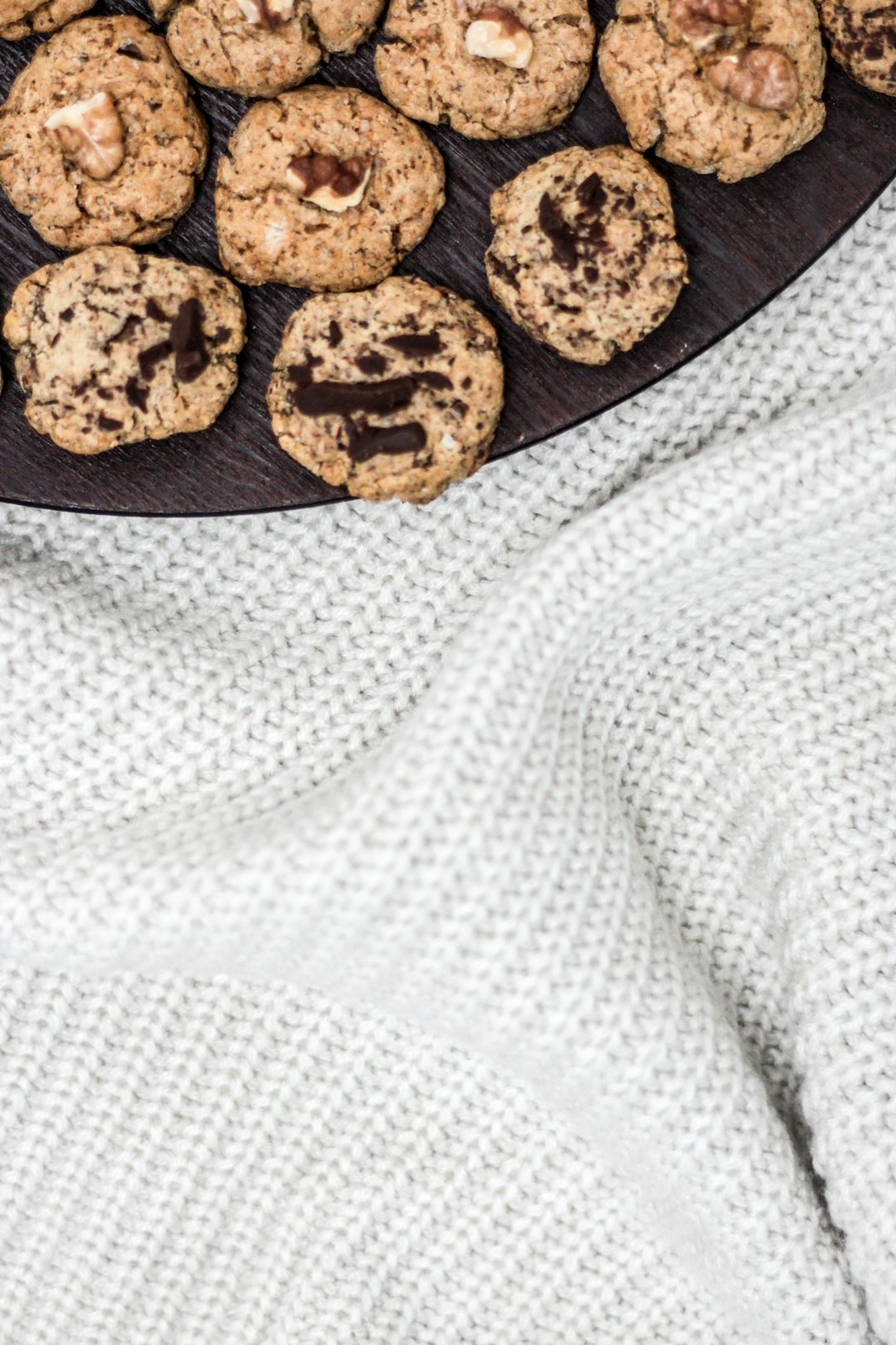 brown cookies lot in brown wooden tray