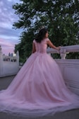 women's pink evening dres