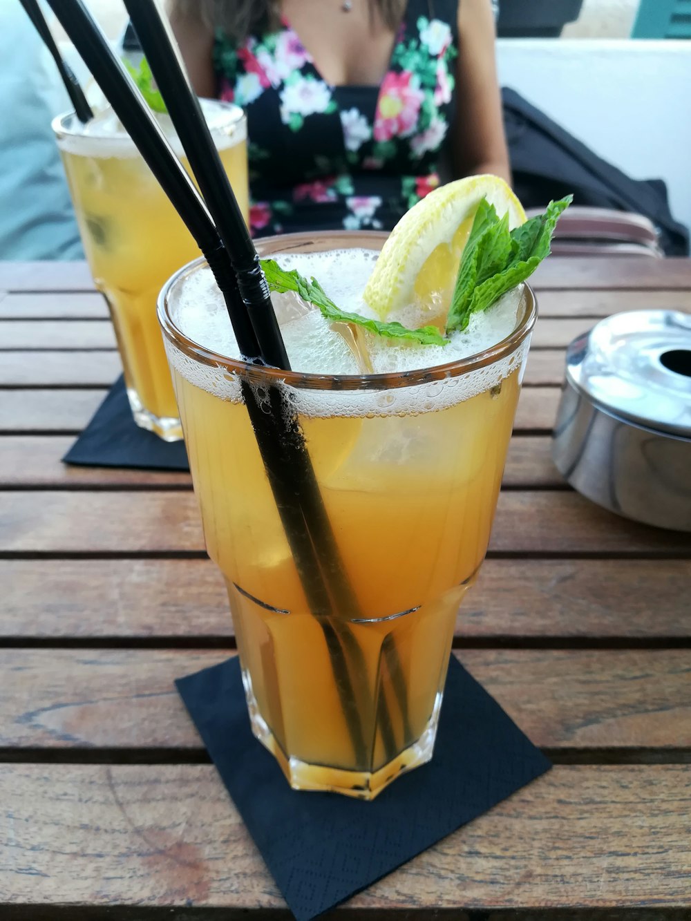 yellow liquid in clear drinking glass