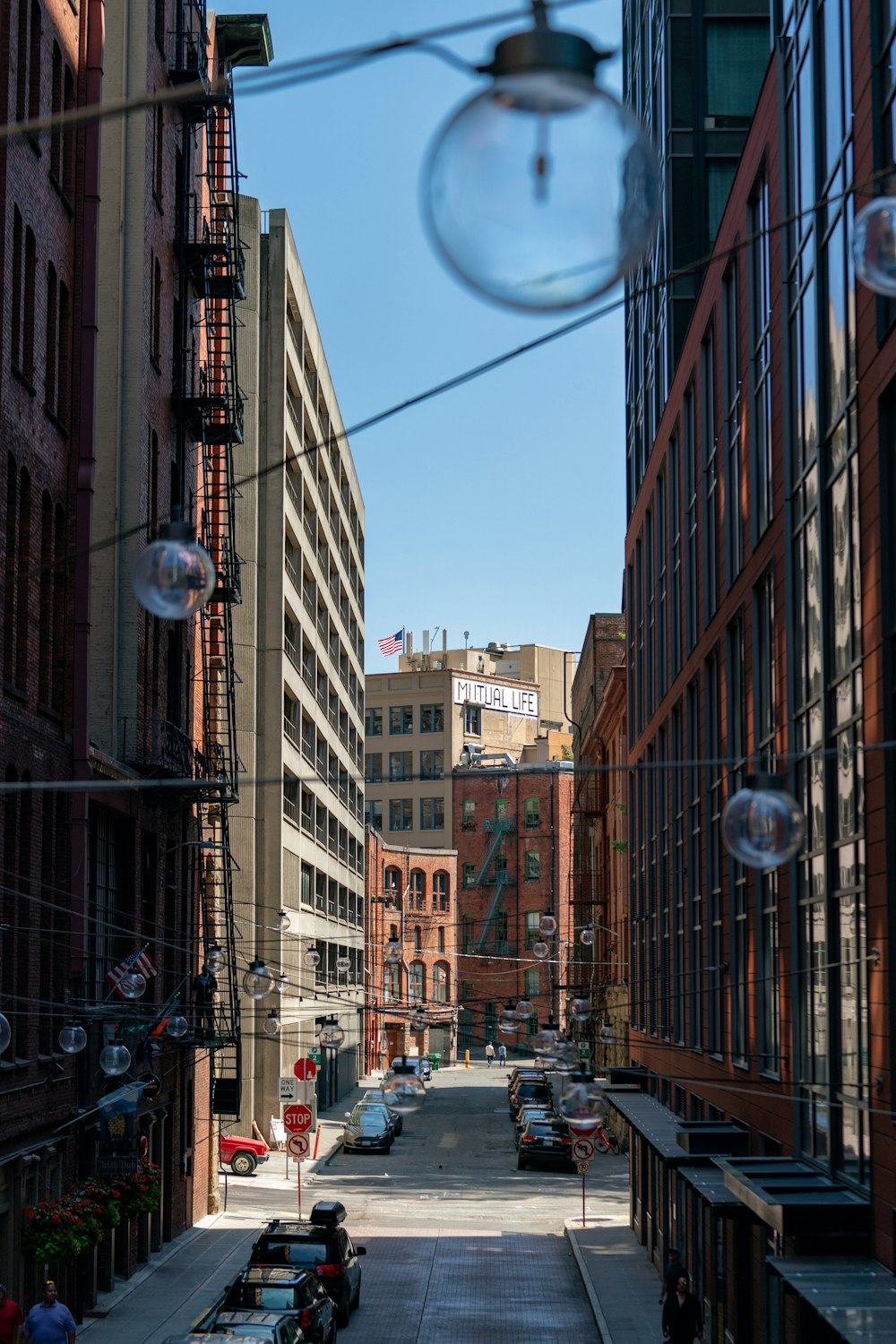 low angle photography of building structures