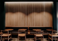 Cozy meeting nook with wooden accents and soft glowing light strips