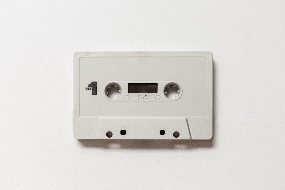 white cassette tape