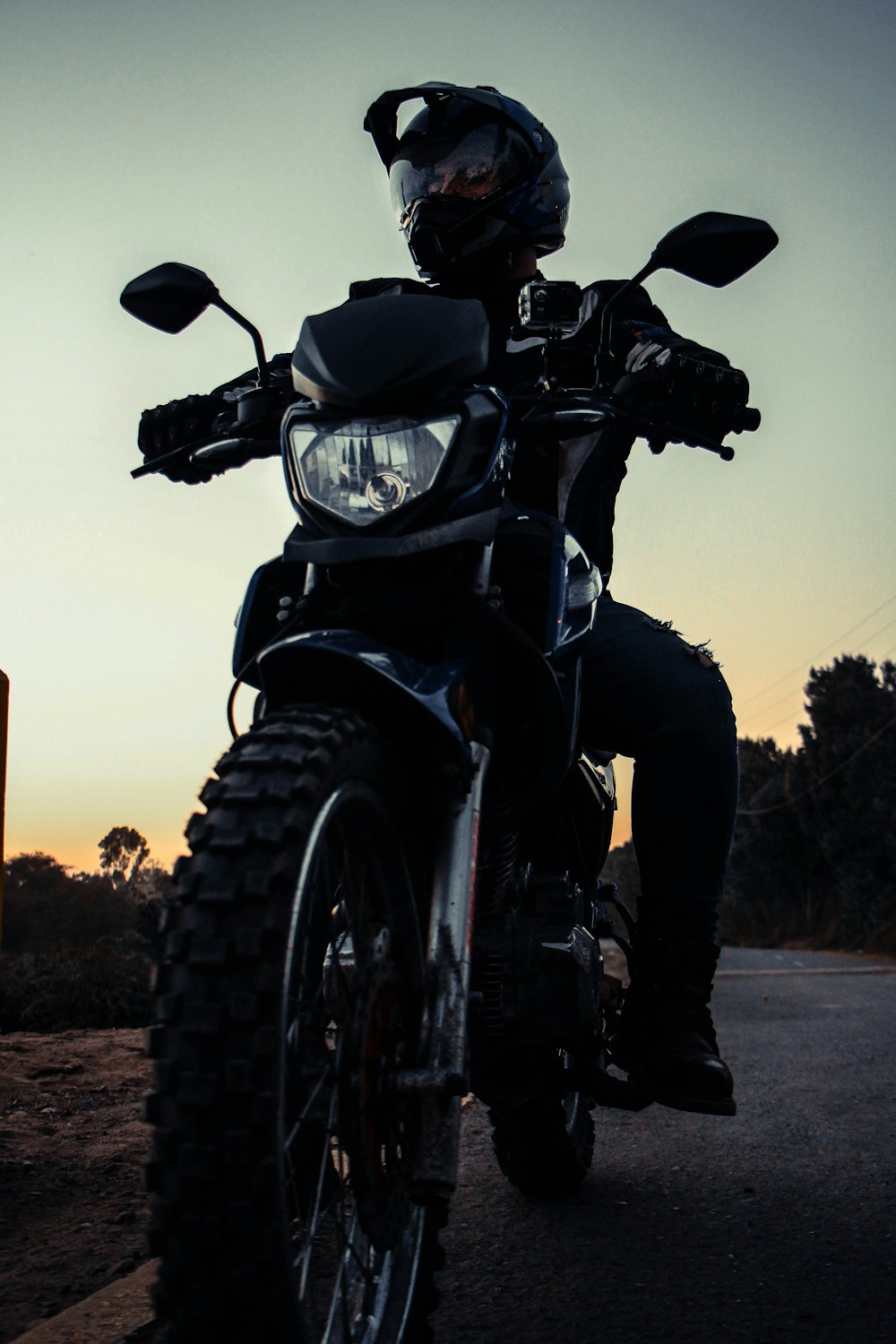 man riding motorcycle